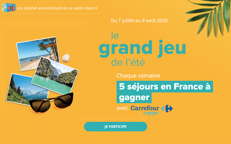 Carrefour.fr/animations-magasins: votre CODE pour gagner un séjour de rêve !